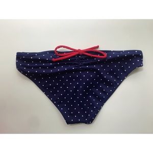 Navy Polka Dot Bikini Bottoms